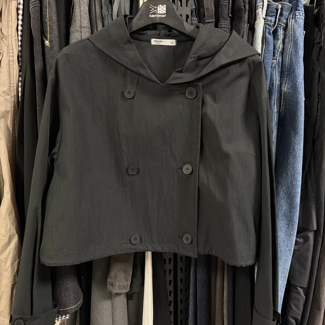 미세키서울 버튼 후디 크롭자켓 상품이미지3