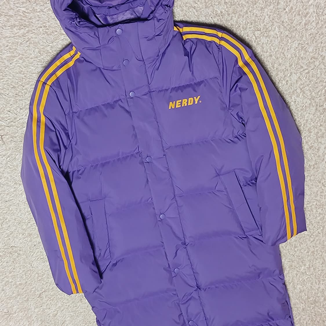 NDY 널디 다운 퍼플 롱패딩 S 상품이미지4