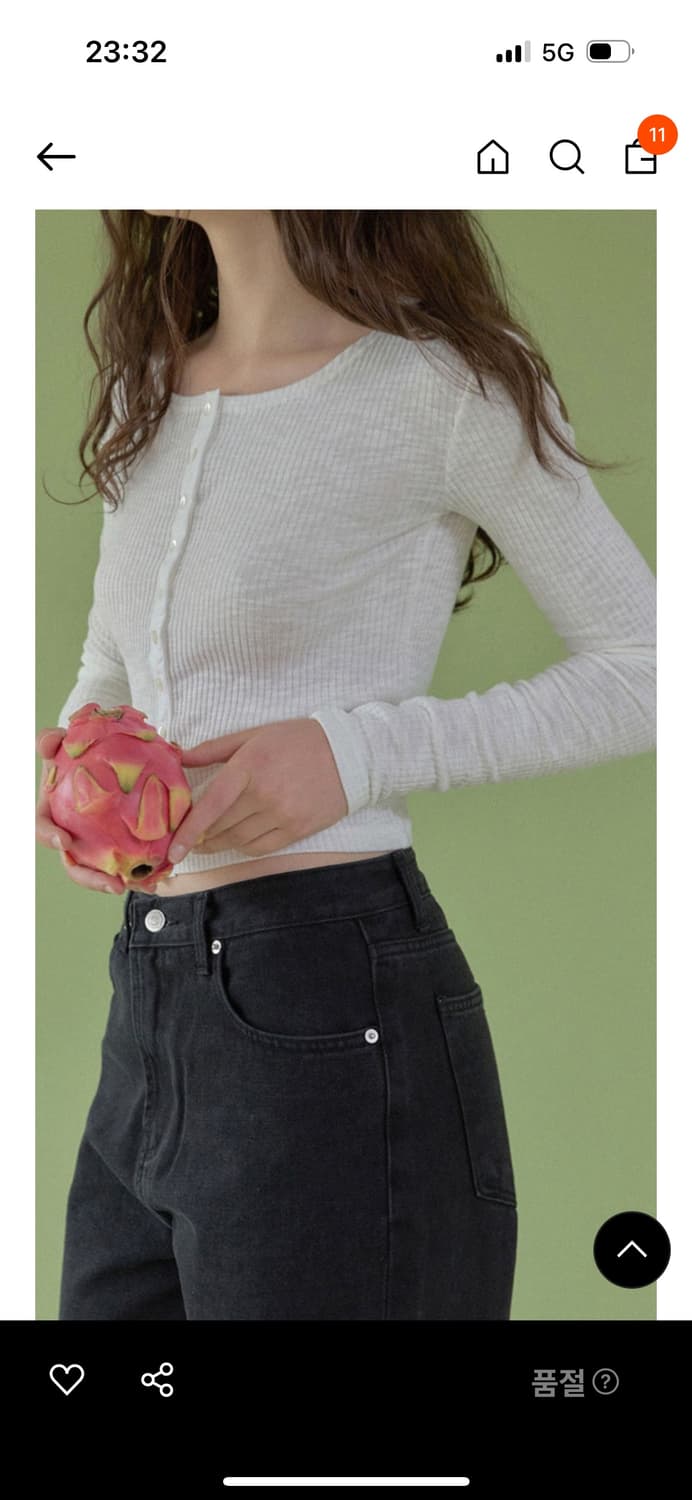 헤더먼트 썸머 리브 가디건 크림 (새제품 택ㅇ) 상품이미지2