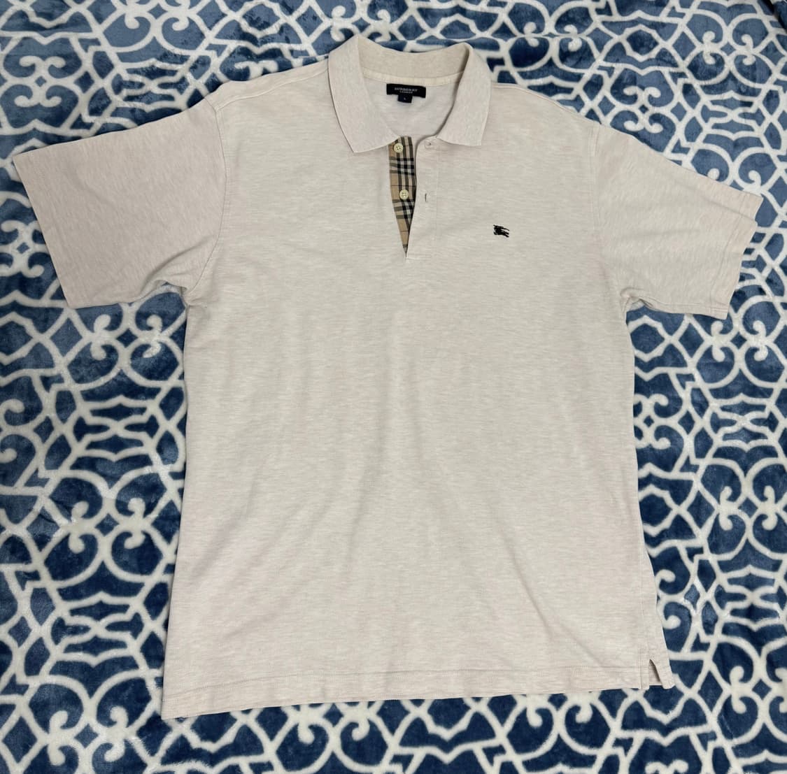 빈티지) 버버리 핑크베이지 반팔 노바체크 면티 버터플라이 stc 상품이미지2