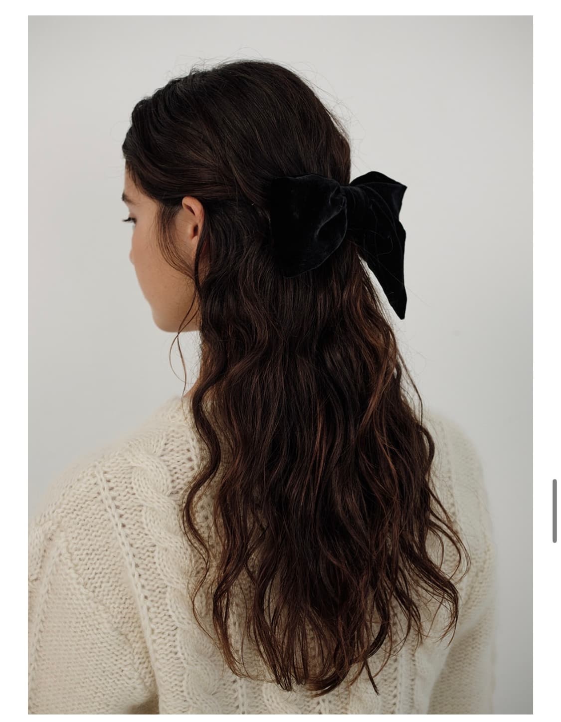 더바넷 캐서린 벨벳 보우 클립 velvet bow clip 상품이미지2