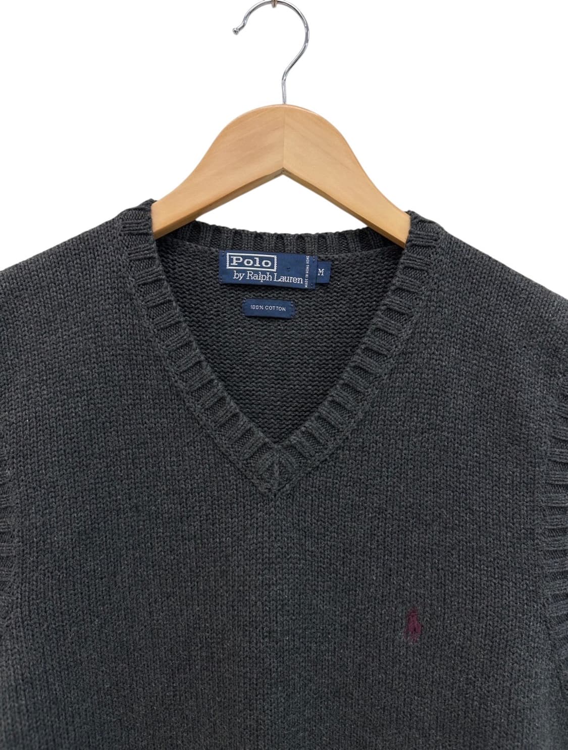 00s 폴로 코튼 니트조끼 웜차콜 (M) 상품이미지2