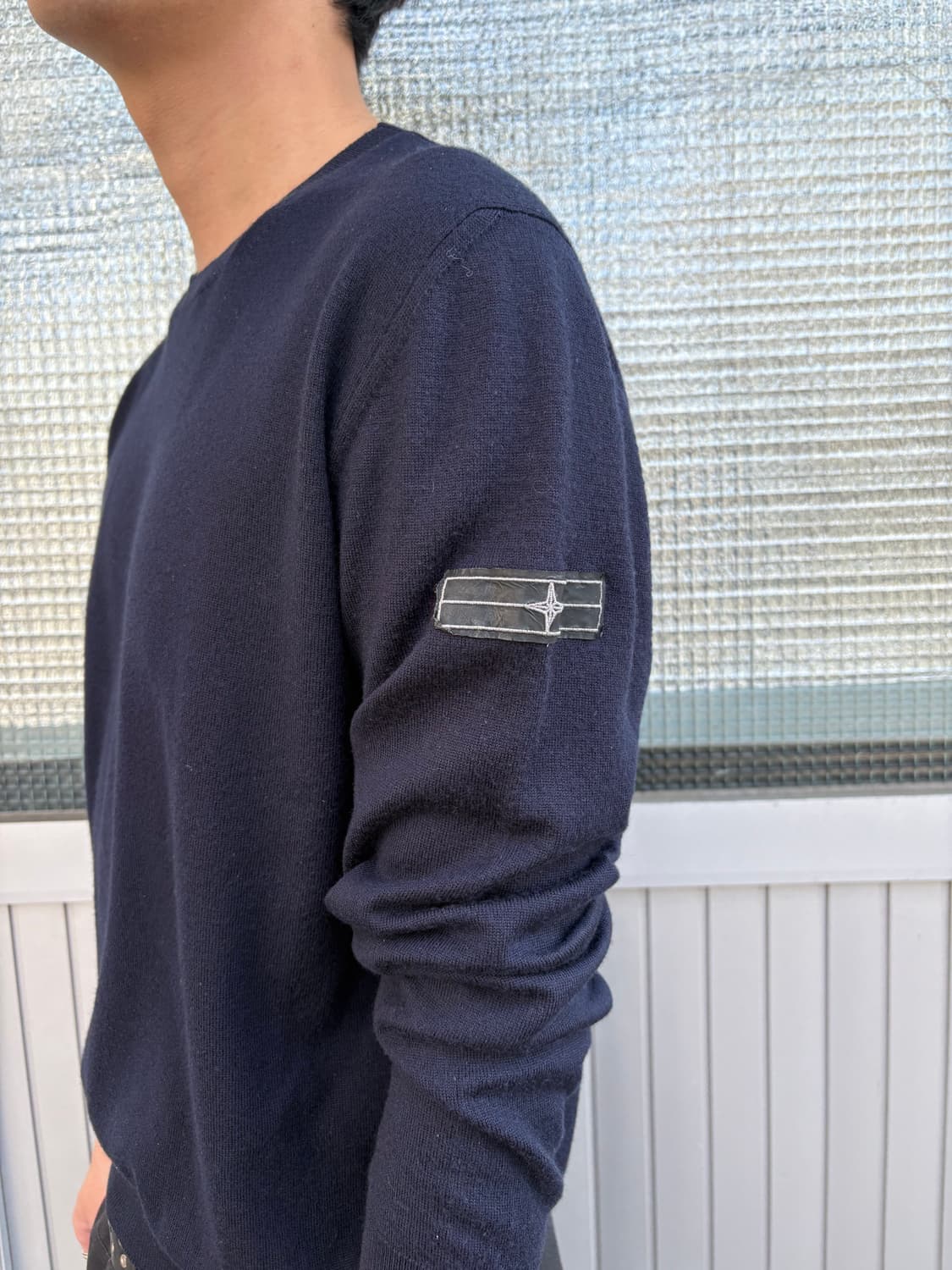 00s Stone island 데님라인 니트 상품이미지1