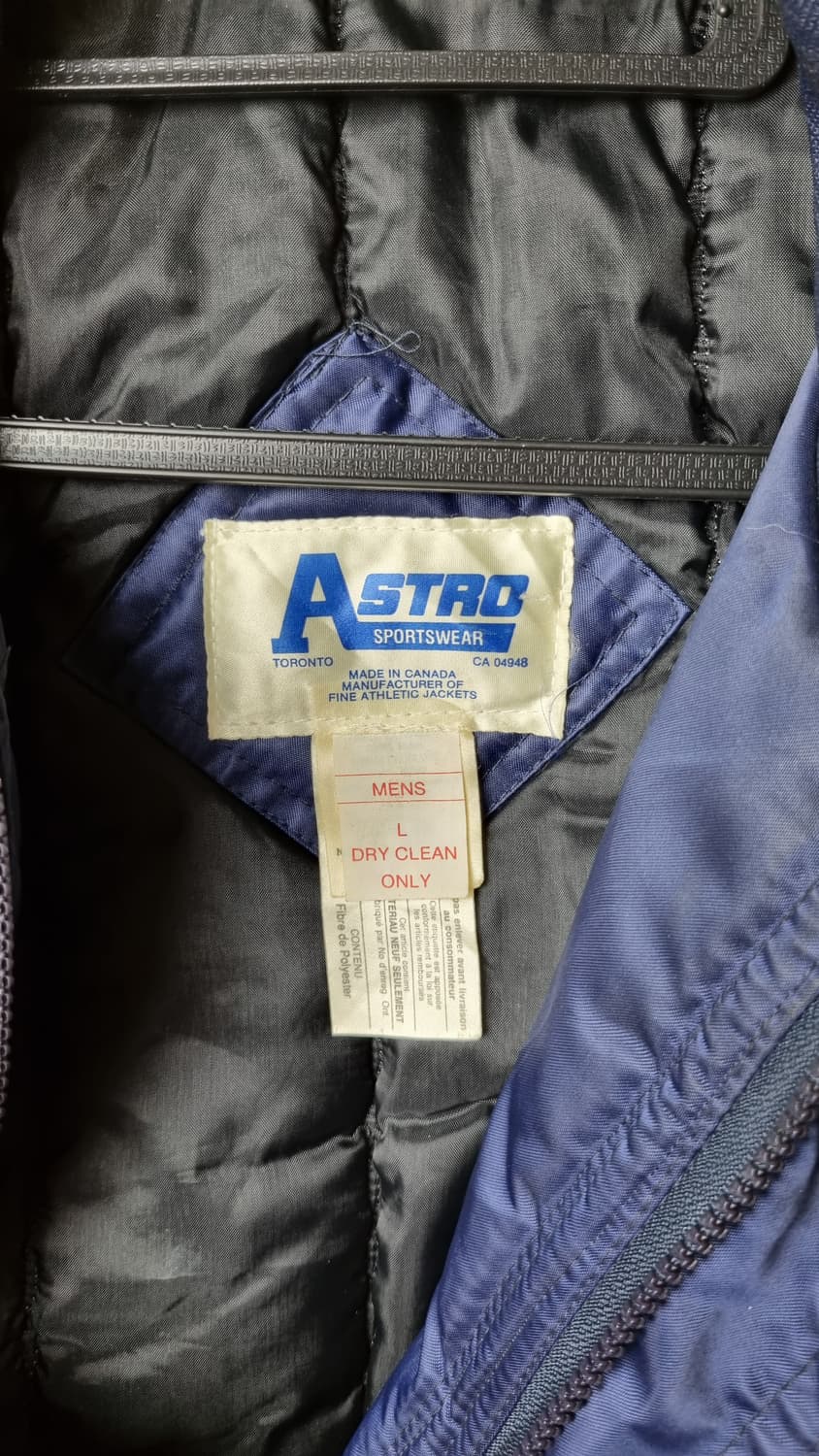 Astro Sportswear 캐나다산 네이비 항공점퍼 L 상품이미지2