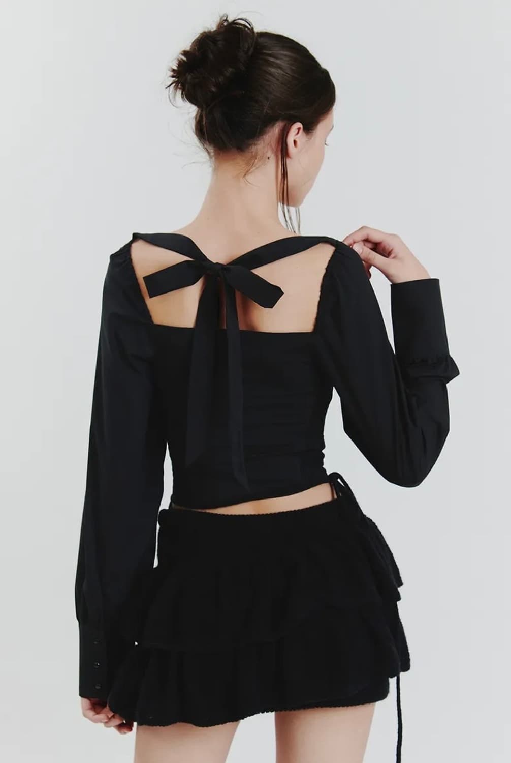페인오어플레져 ANGELA KNIT SKIRT 블랙 상품이미지4