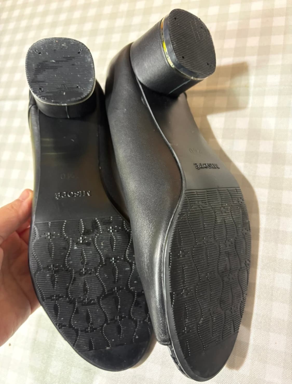 미소페 MISOPE 블랙 양가죽 오픈토 여성구두 240m 상품이미지4