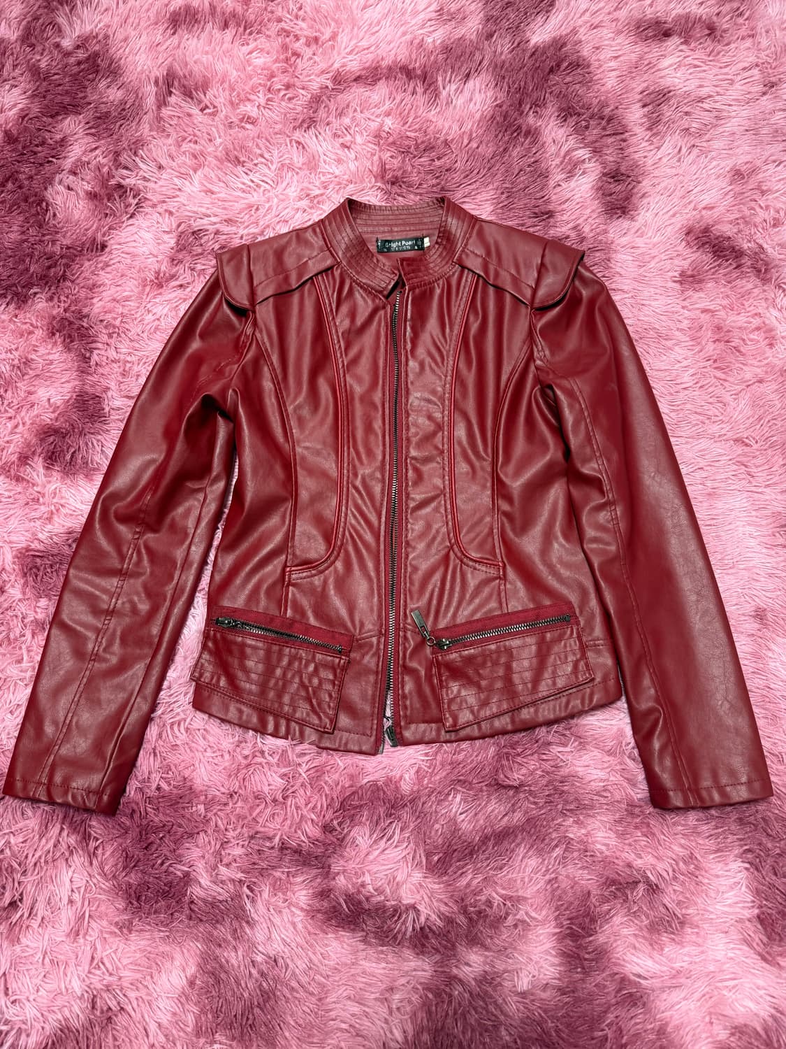 빈티지 레드 가죽자켓 상품이미지1