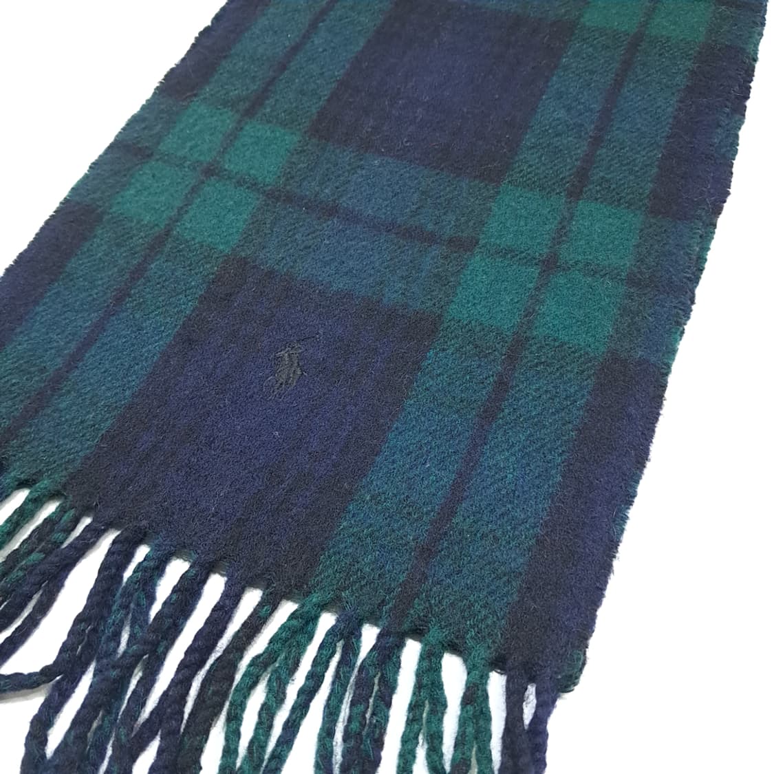 MX564 폴로 90s 이태리판 램스울 블랙워치 머플러 목도리 상품이미지3