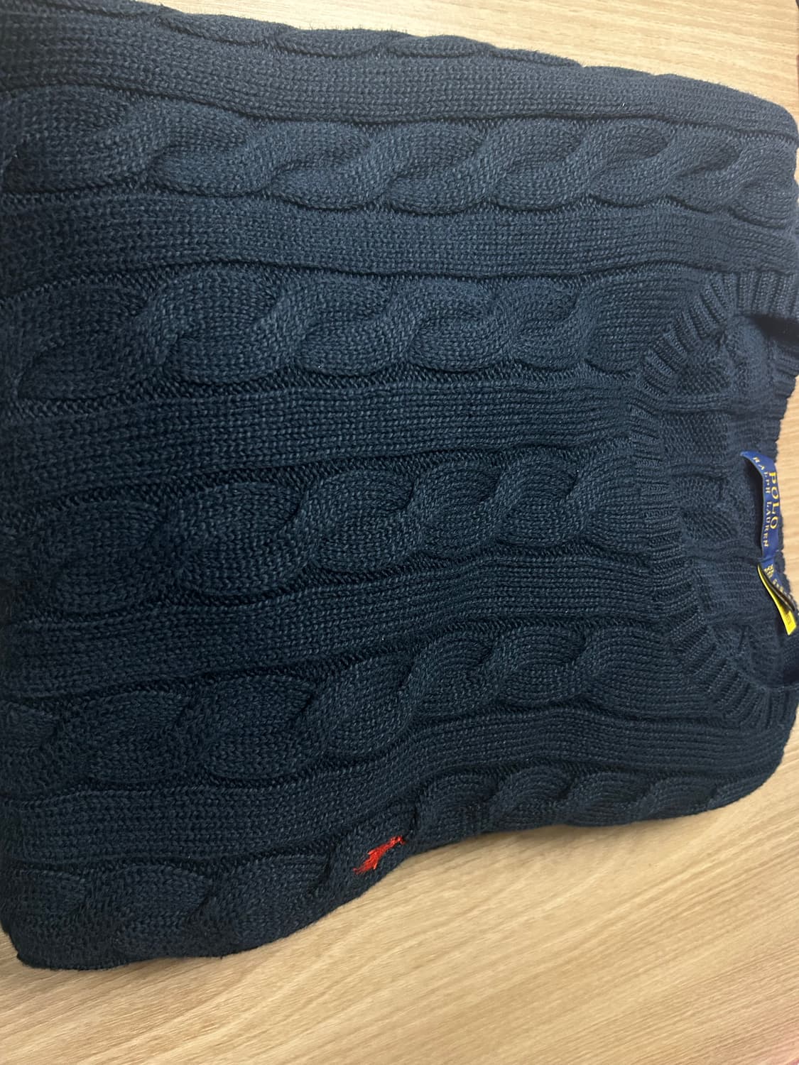 폴로 꽈배기니트 네이비 상품이미지1