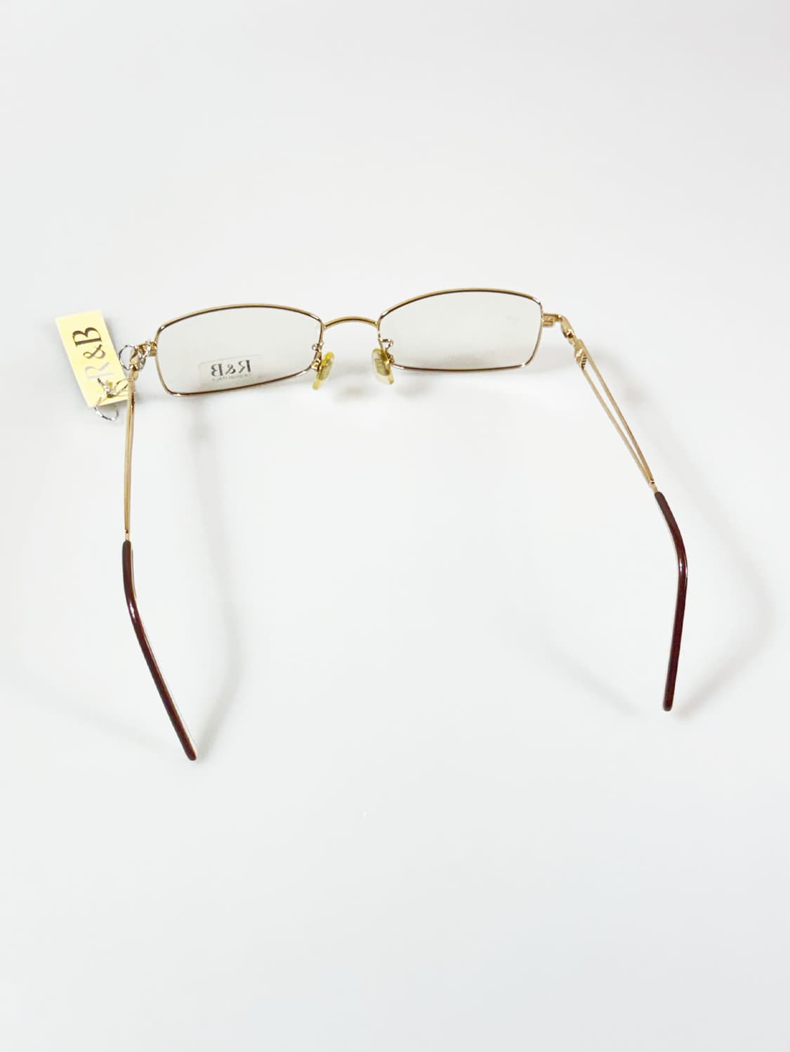 R&B EYEWEAR 골드 슬림 스퀘어 메탈 프레임 빈티지 안경 상품이미지5