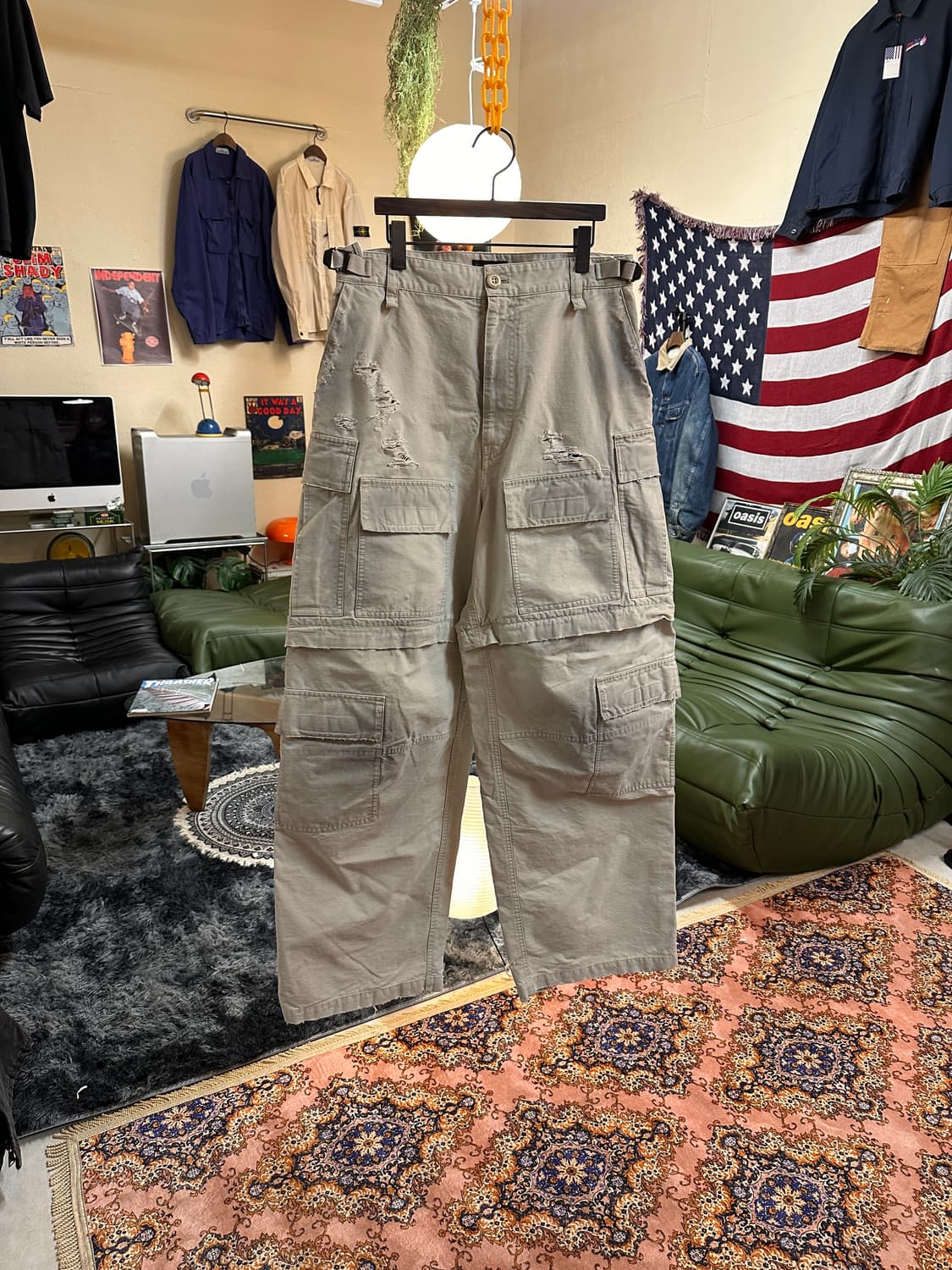 발렌시아가 23ss 립스탑 카고팬츠 상품이미지3