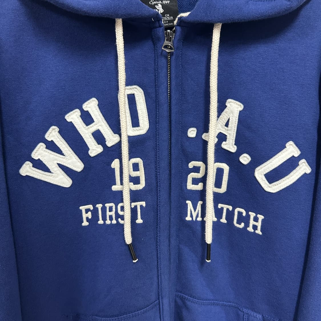 후아유 아치로고 후드집업 블루 상품이미지3