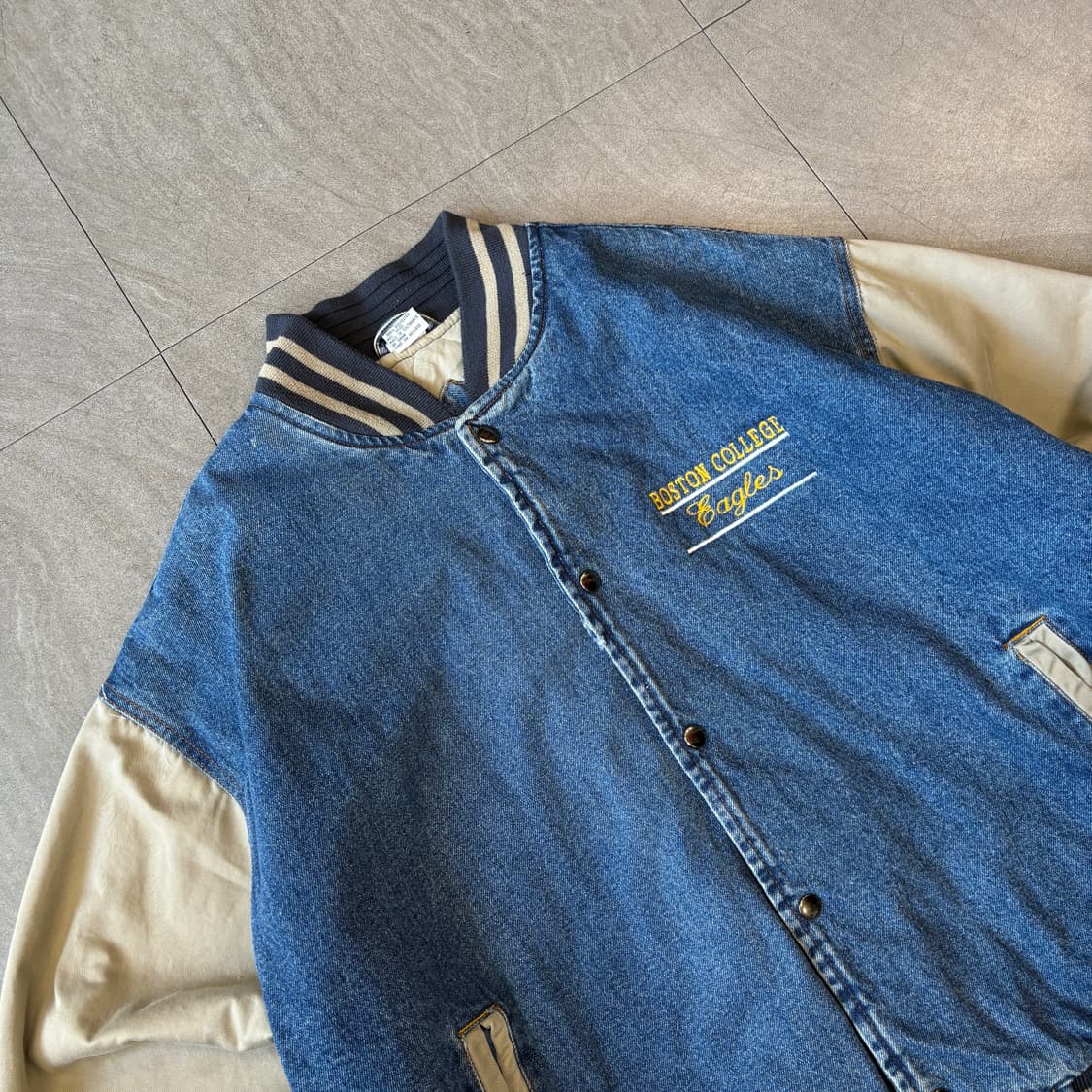 빈티지 데님 베이스볼 자켓 상품이미지2