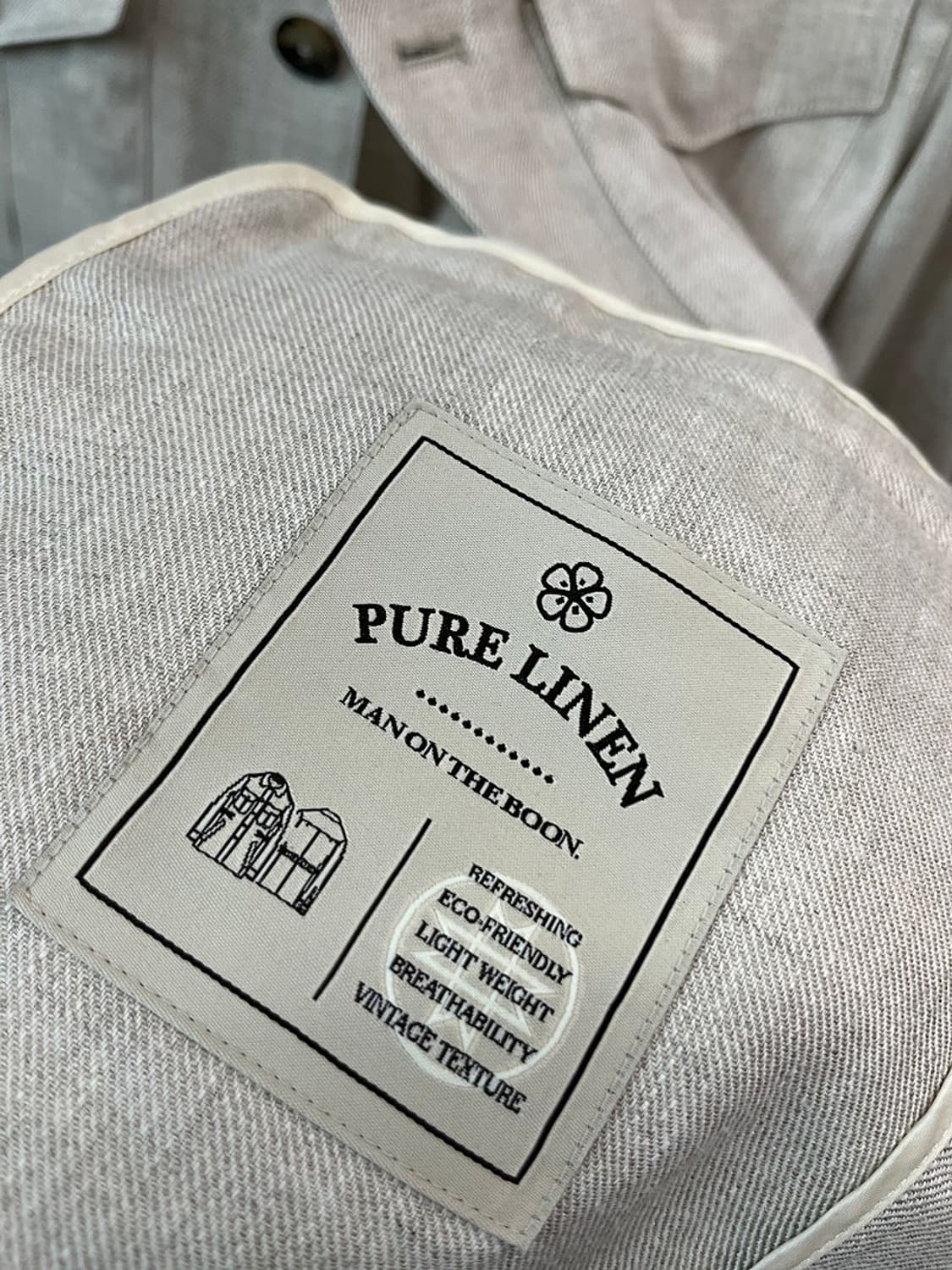 95-100) 맨온더분 린넨 사파리자켓  상품이미지7