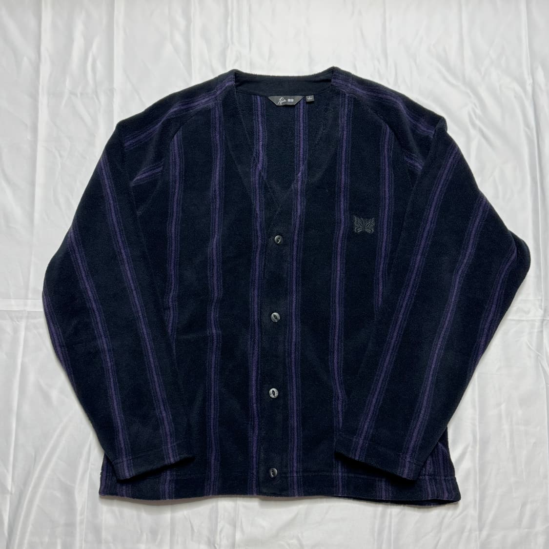 [L->M] 유니클로 x 니들스 가디건 블랙 교환 희망 상품이미지1