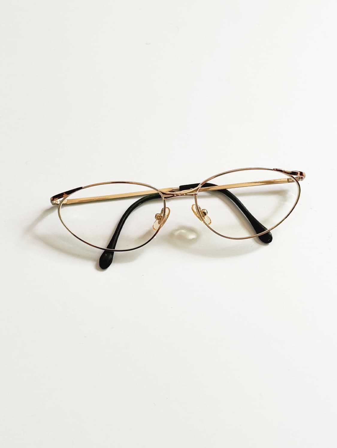 90s 유로피안 골드 레오파드 오벌 프레임 빈티지 안경 상품이미지1