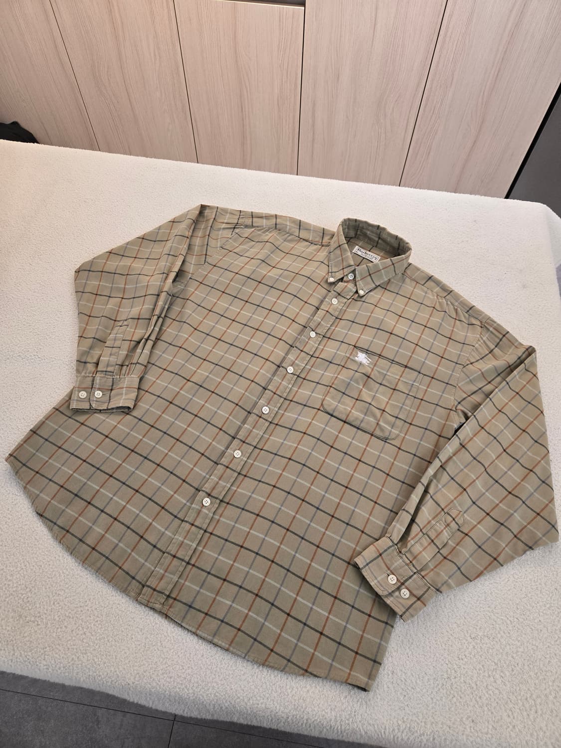 버버리 체크 긴팔 셔츠 남방 XL 상품이미지1