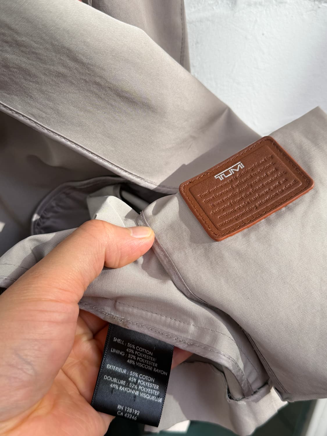 TUMI 투미 더블 브레스트 트렌치 코트 XS 상품이미지6