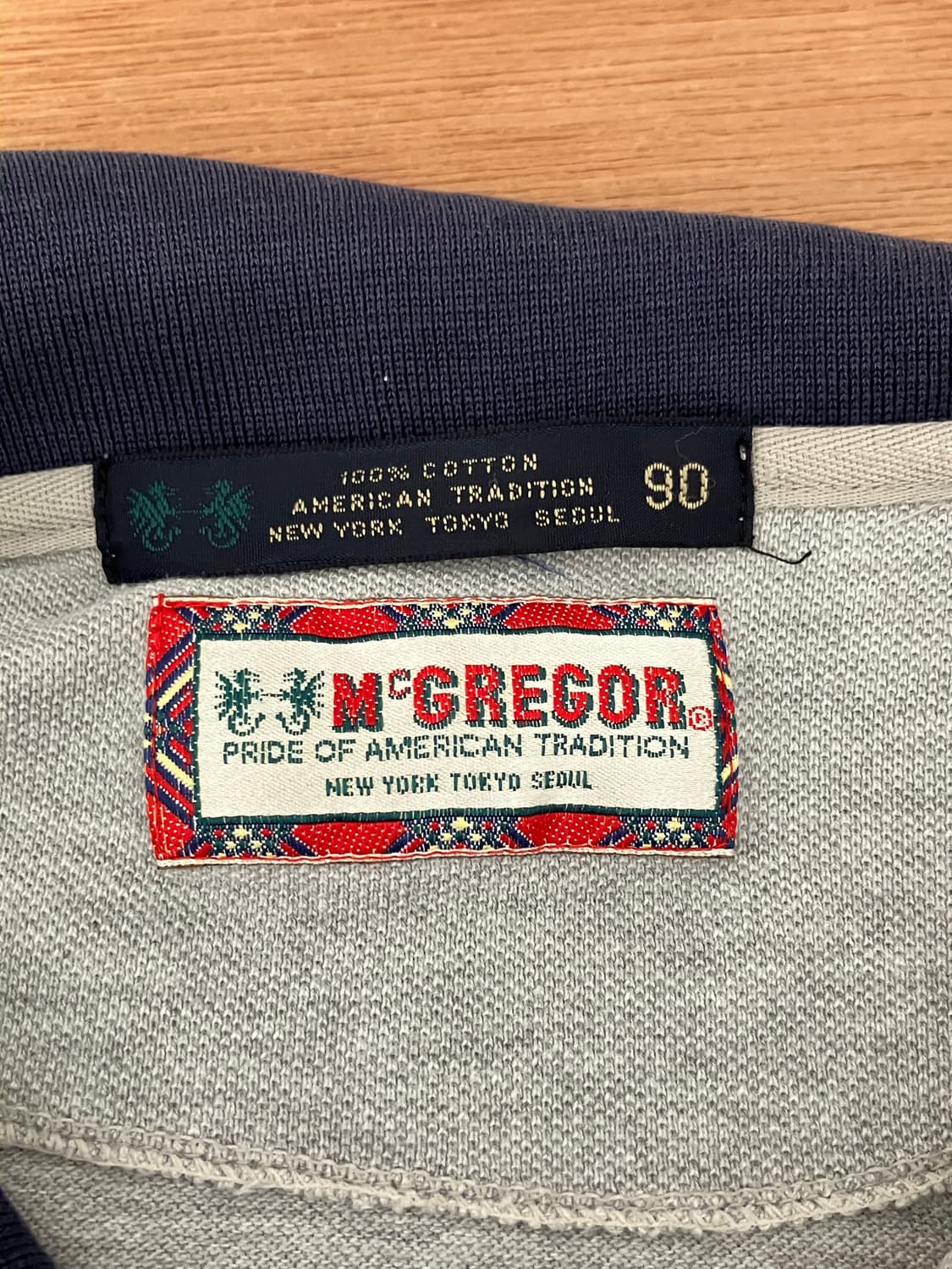 McGregor 배색 하프집업 카라 반팔 티셔츠 M 상품이미지9
