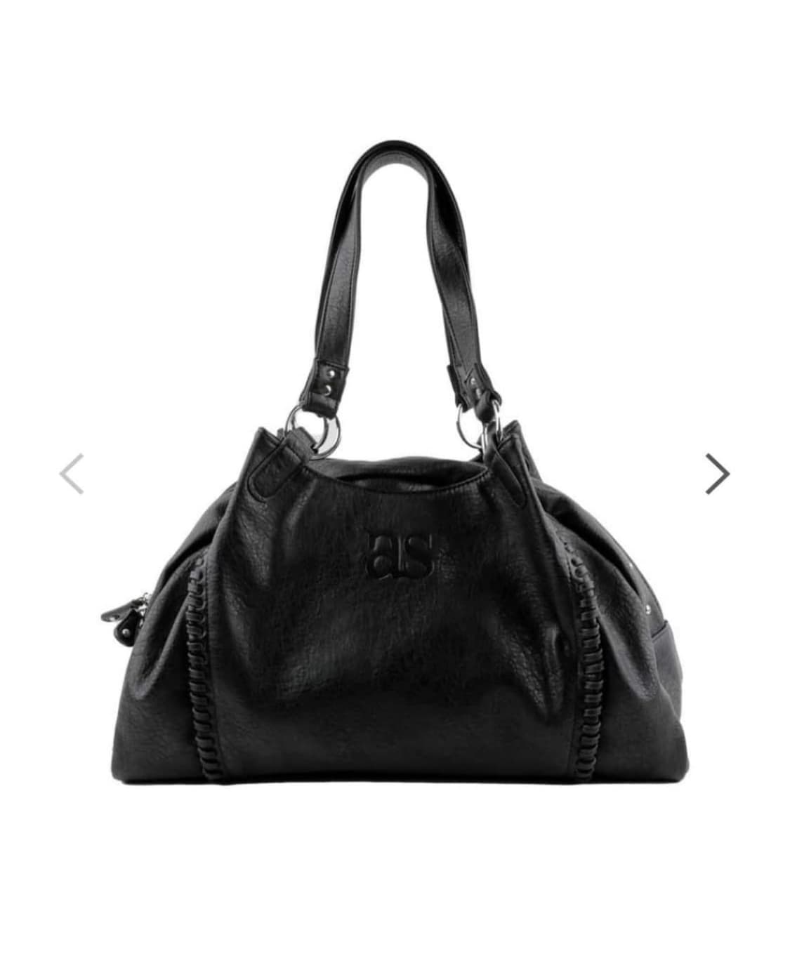 애즈온 보니타 빅백 블랙 가죽 숄더백 상품이미지1