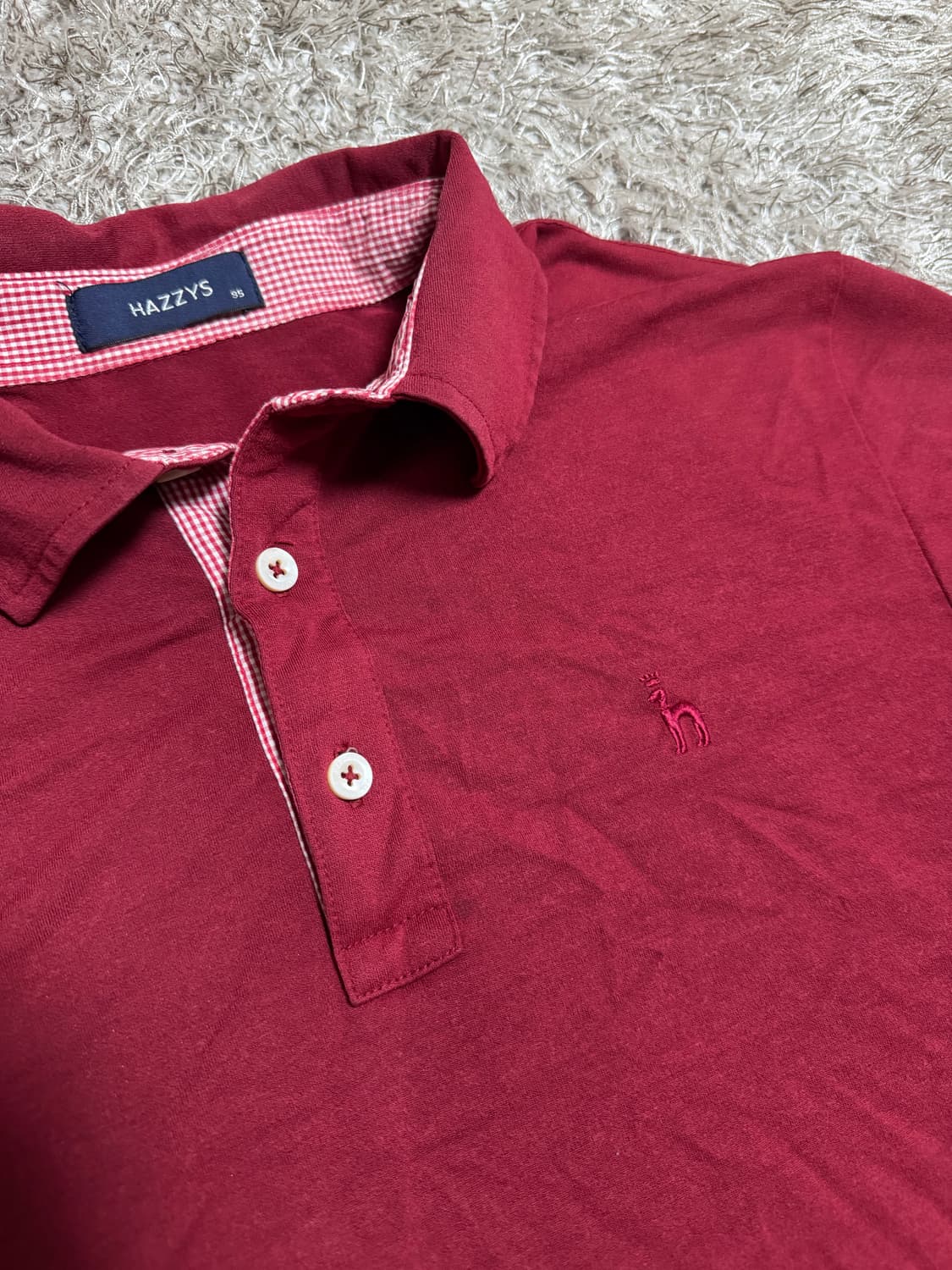 [95] 해지스 반팔 카라티 레드 상품이미지1