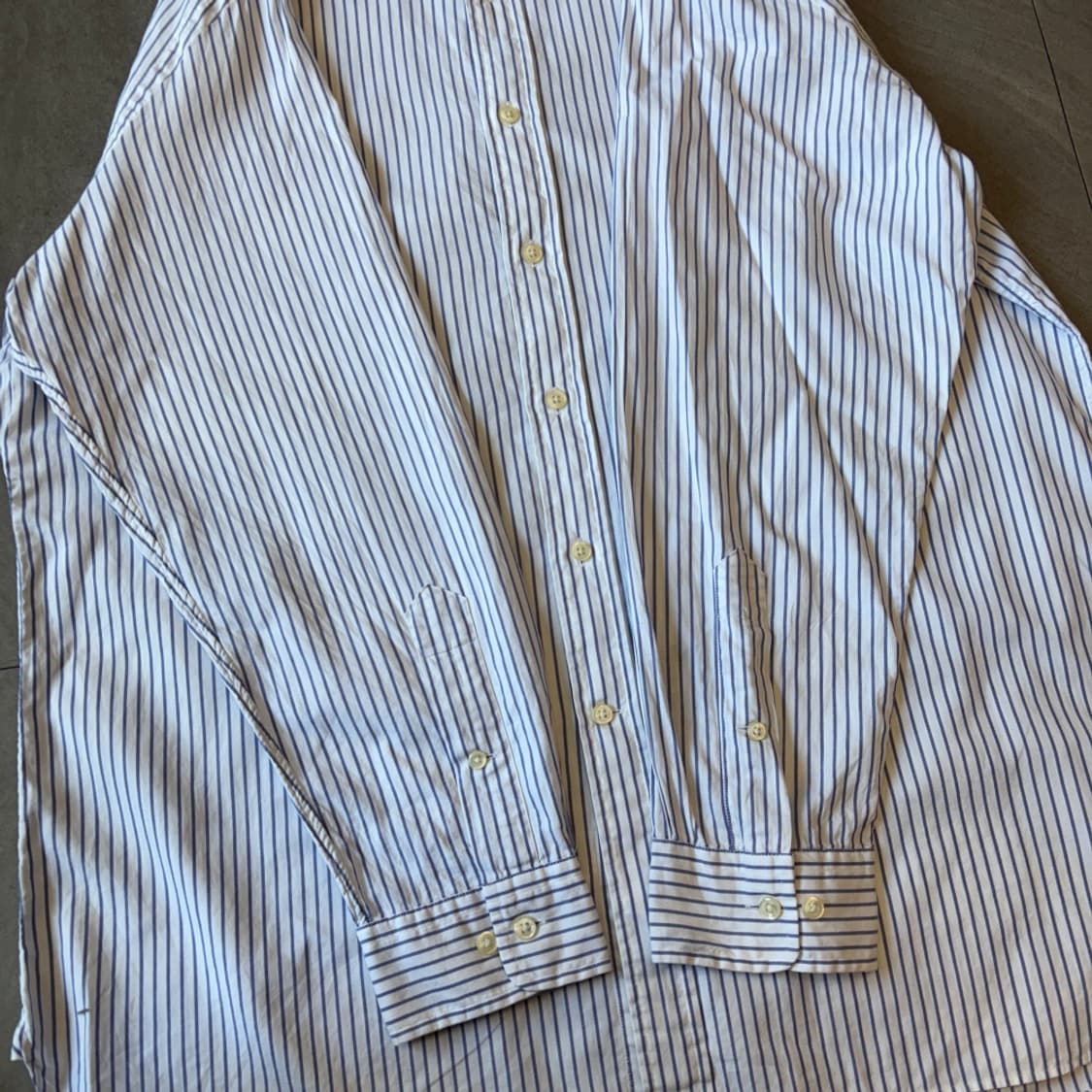 폴로 스카이블루 스트라이프 멀티 로고 셔츠 상품이미지7