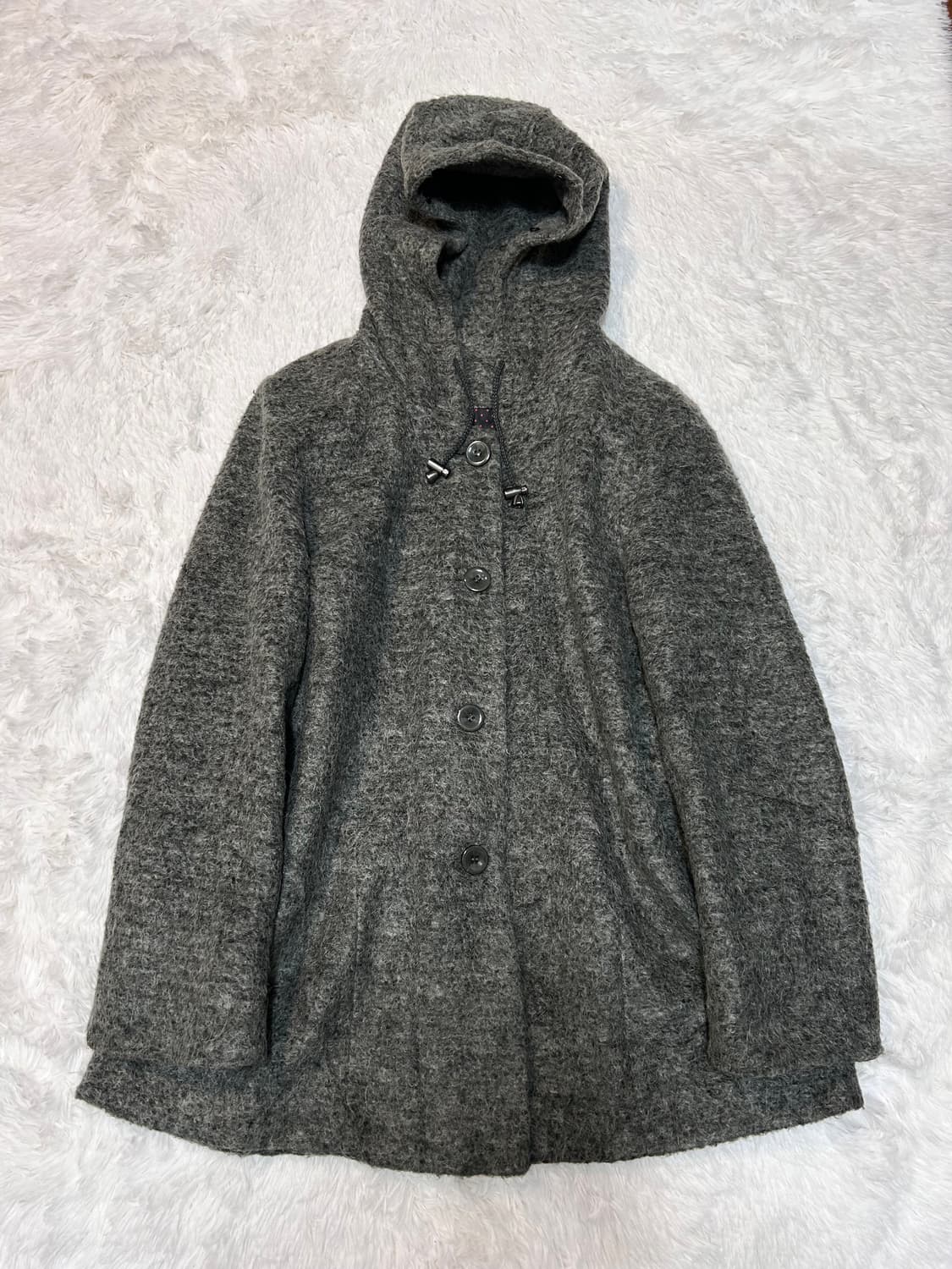 lovely hoodie wool button coat 상품이미지1