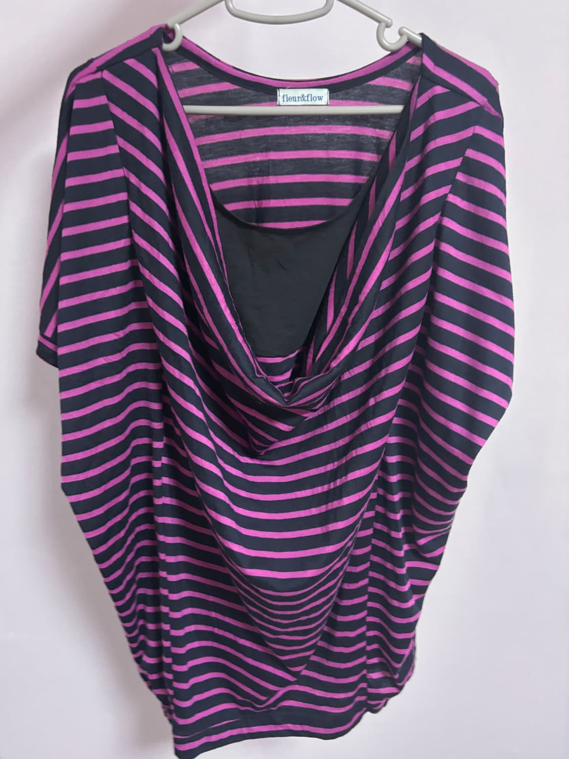 Pink Stripes draped T 핑크 스트라이프 드레이프 티 상품이미지2