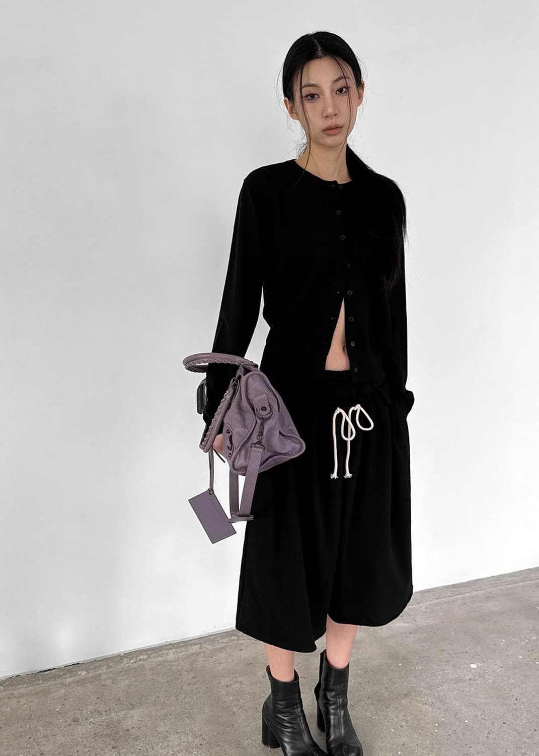 블랙업 폰라디 니트 가디건 블랙 상품이미지3