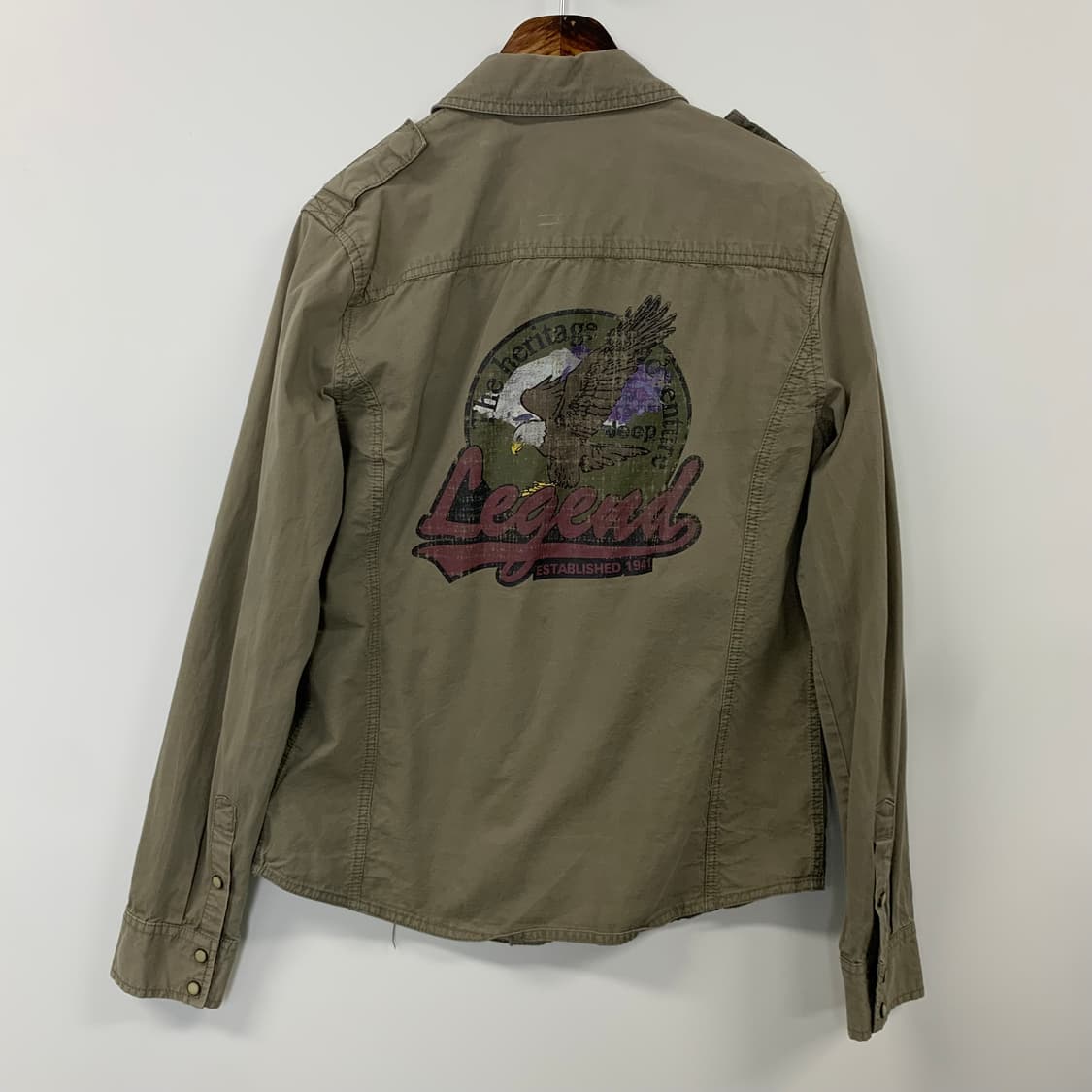 지프 y2k 와투케 카키 웨스턴 셔츠 상품이미지4