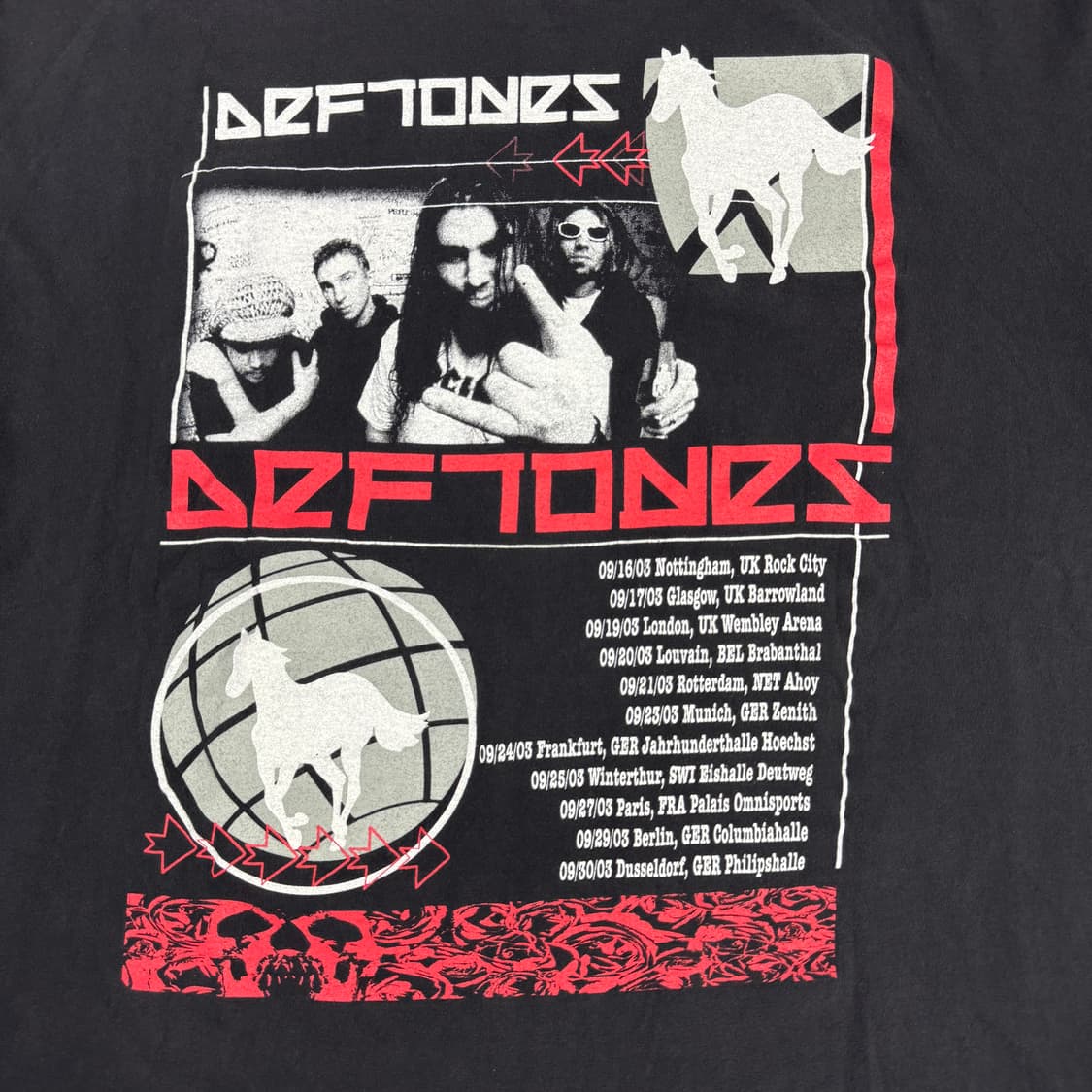 빈티지 2003 Deftones 데프톤즈 유럽 투어 티셔츠 Boot 상품이미지7