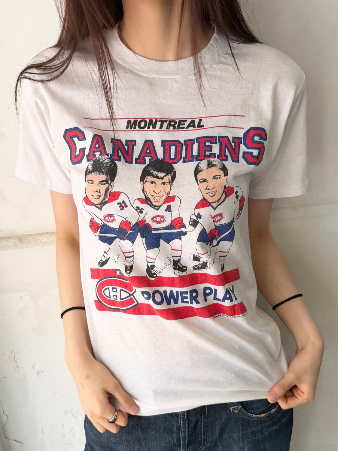 90’s 싱글 스티치 빈티지 화이트 그래픽 반팔티 상품이미지2