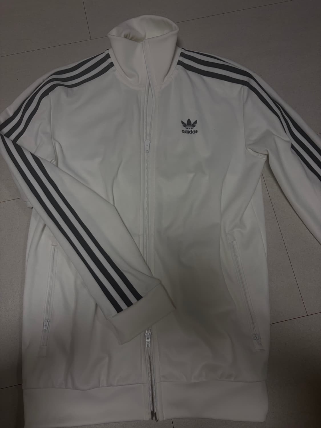 아디다스 베켄바우어 화이트 져지 트랙탑 M 상품이미지2