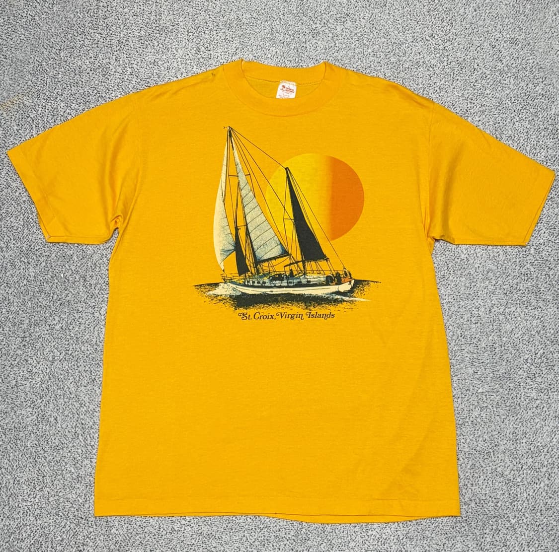 90s Vintage 버진 아일랜드 산타크루스 싱글스티치 티셔츠 상품이미지1