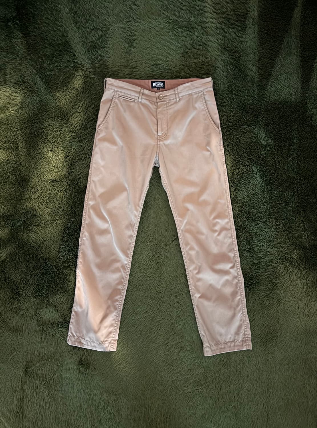 [M] Beams Japan 빔즈 코인 포켓 코튼 치노 팬츠 베이지 상품이미지1