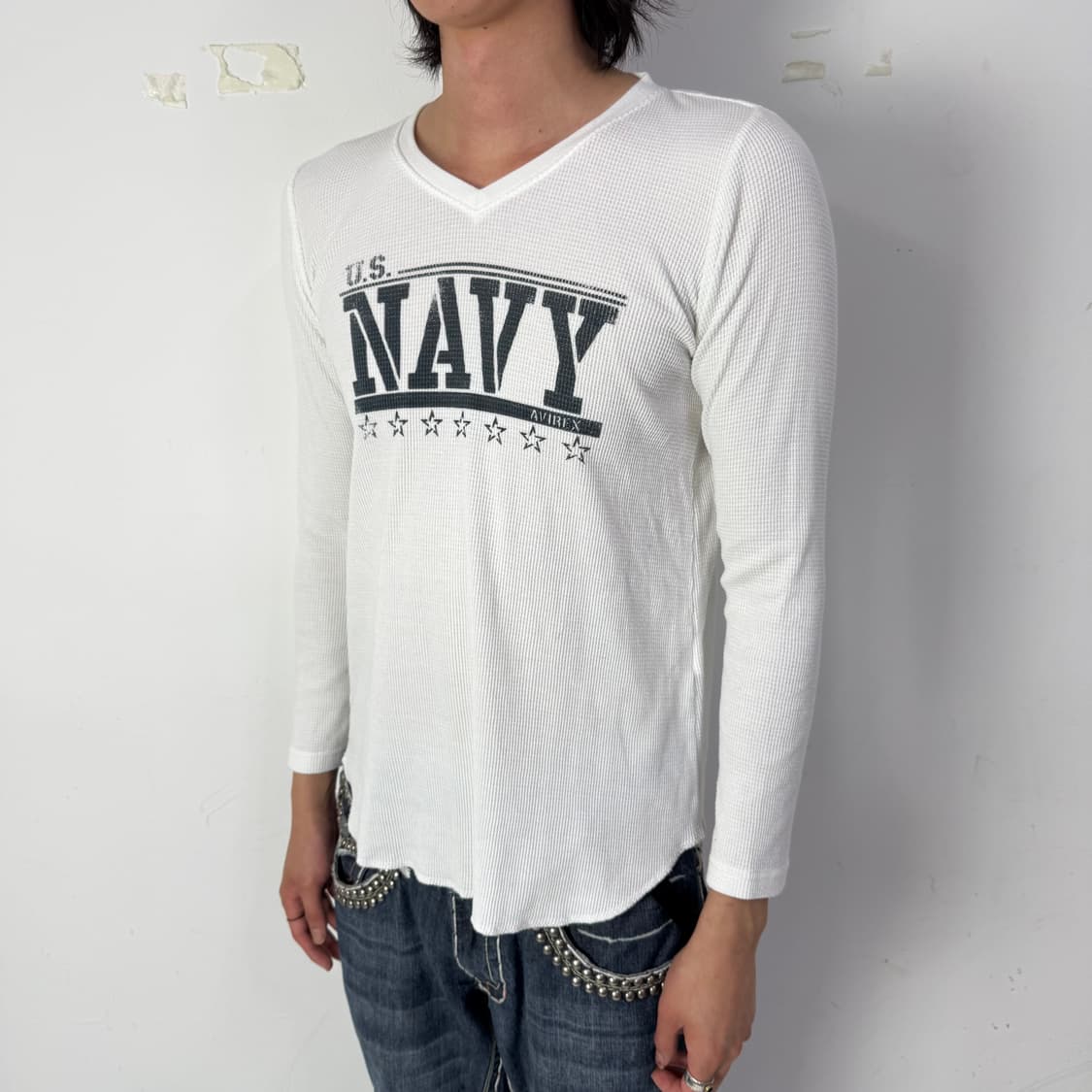 아비렉스 US Navy 와플 롱슬리브  상품이미지2