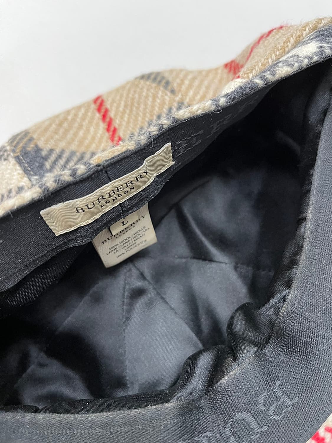 버버리 울 체크 베레모  상품이미지7
