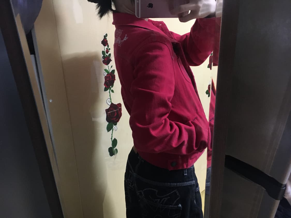 빨강색 자켓 뒤디테일 빈티지 자켓 상품이미지4