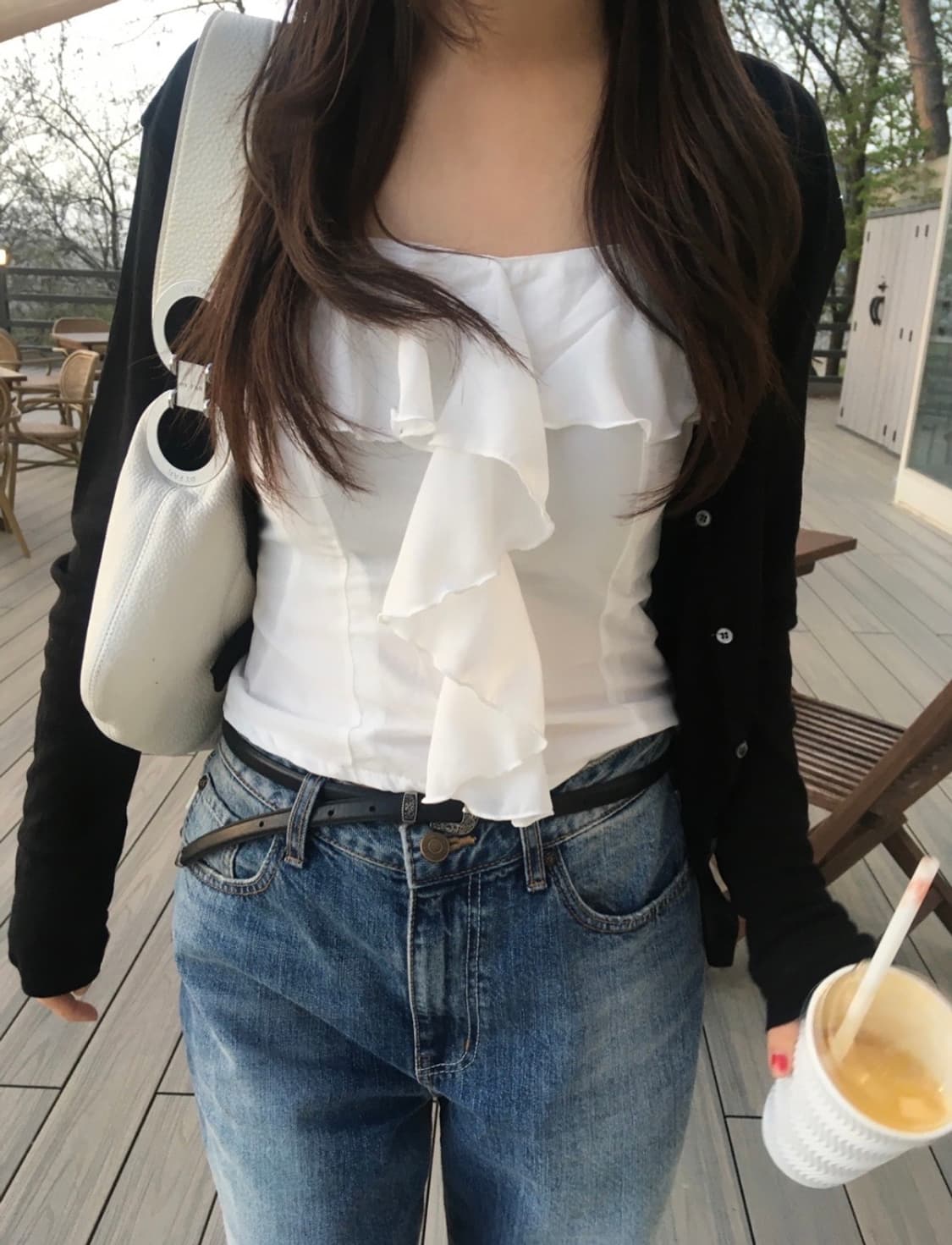 아워캐비넷 러블리 프릴 슬리브리스 상품이미지1