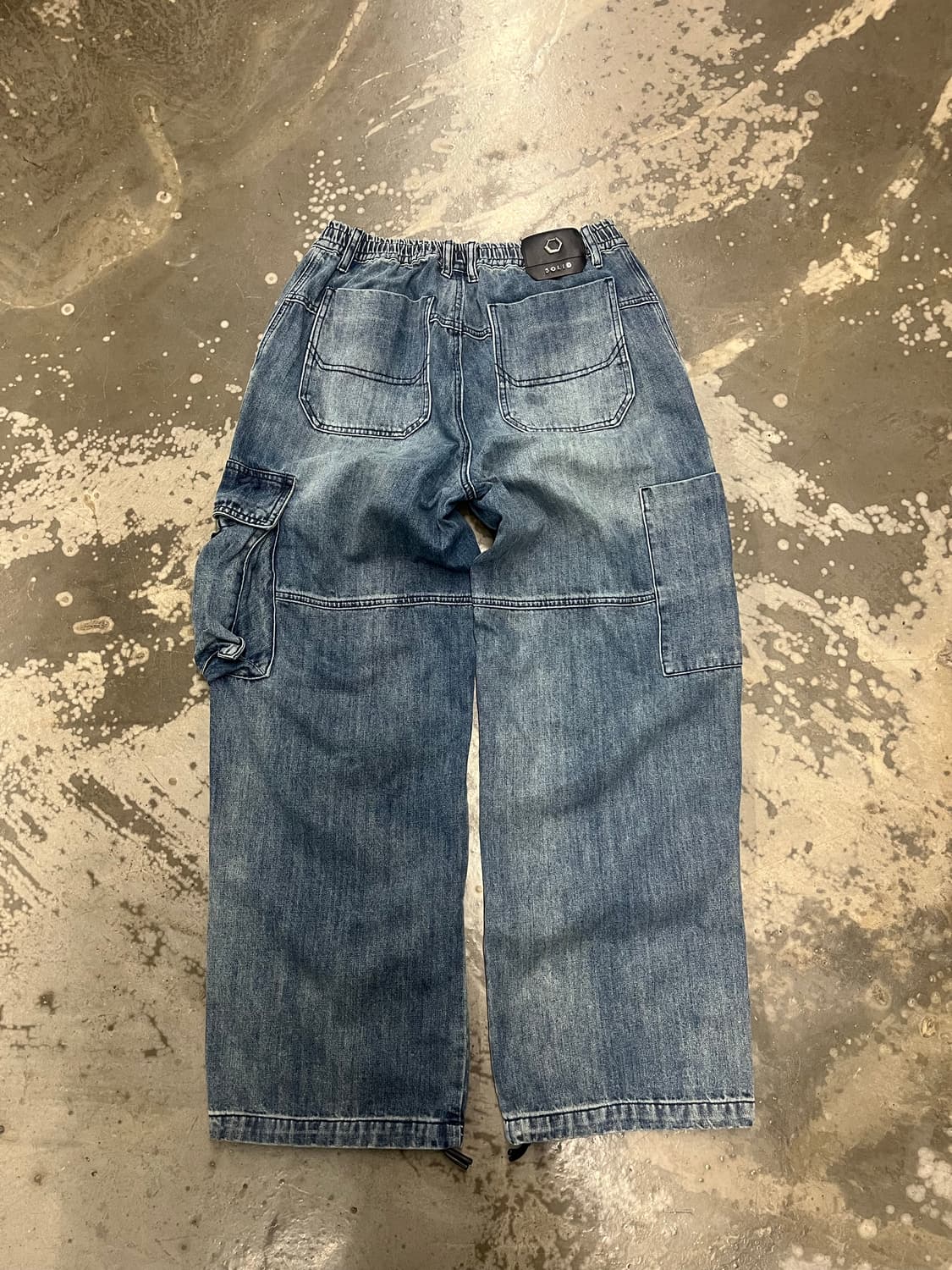 솔리드옴므 데님 밴딩카고팬츠 48 상품이미지2