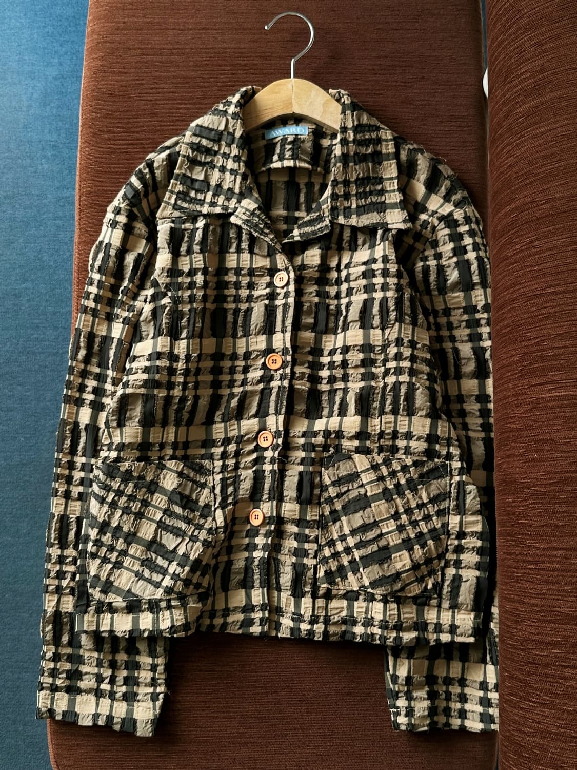 Washed poly volume fabric single jacket 상품이미지1