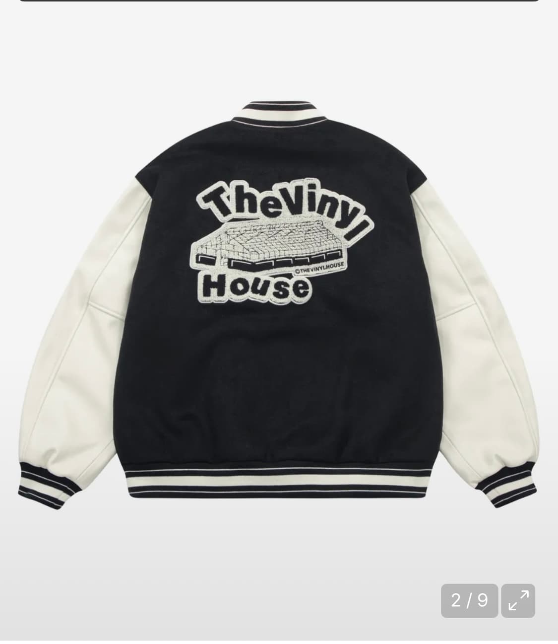 L) 더바이닐하우스 인양 바시티 자켓 네이비 상품이미지2