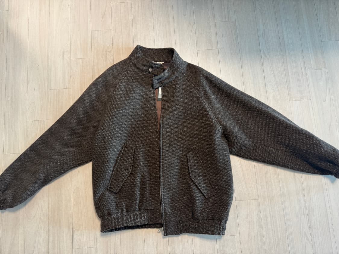 24fw 라마 셰틀랜드 울 트위드 집업 블루종 브라운 트위드 5 상품이미지1