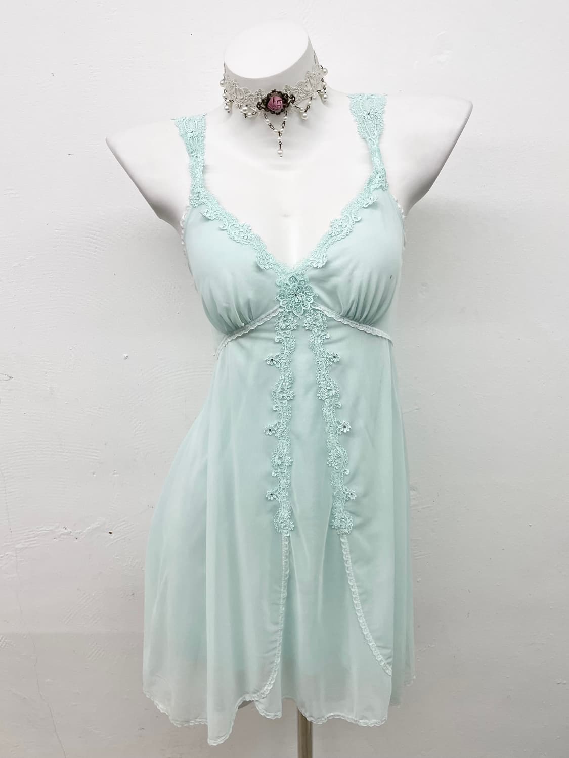 페어리 민트 레이스 슬립 상품이미지1