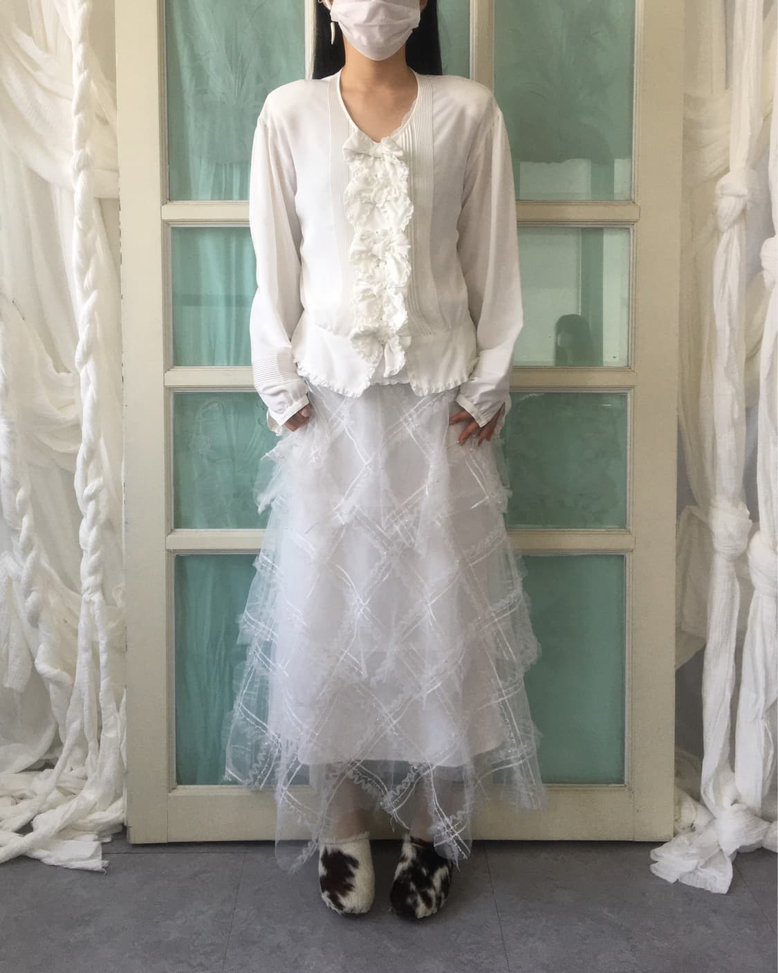 Ribbon point blouse 상품이미지1