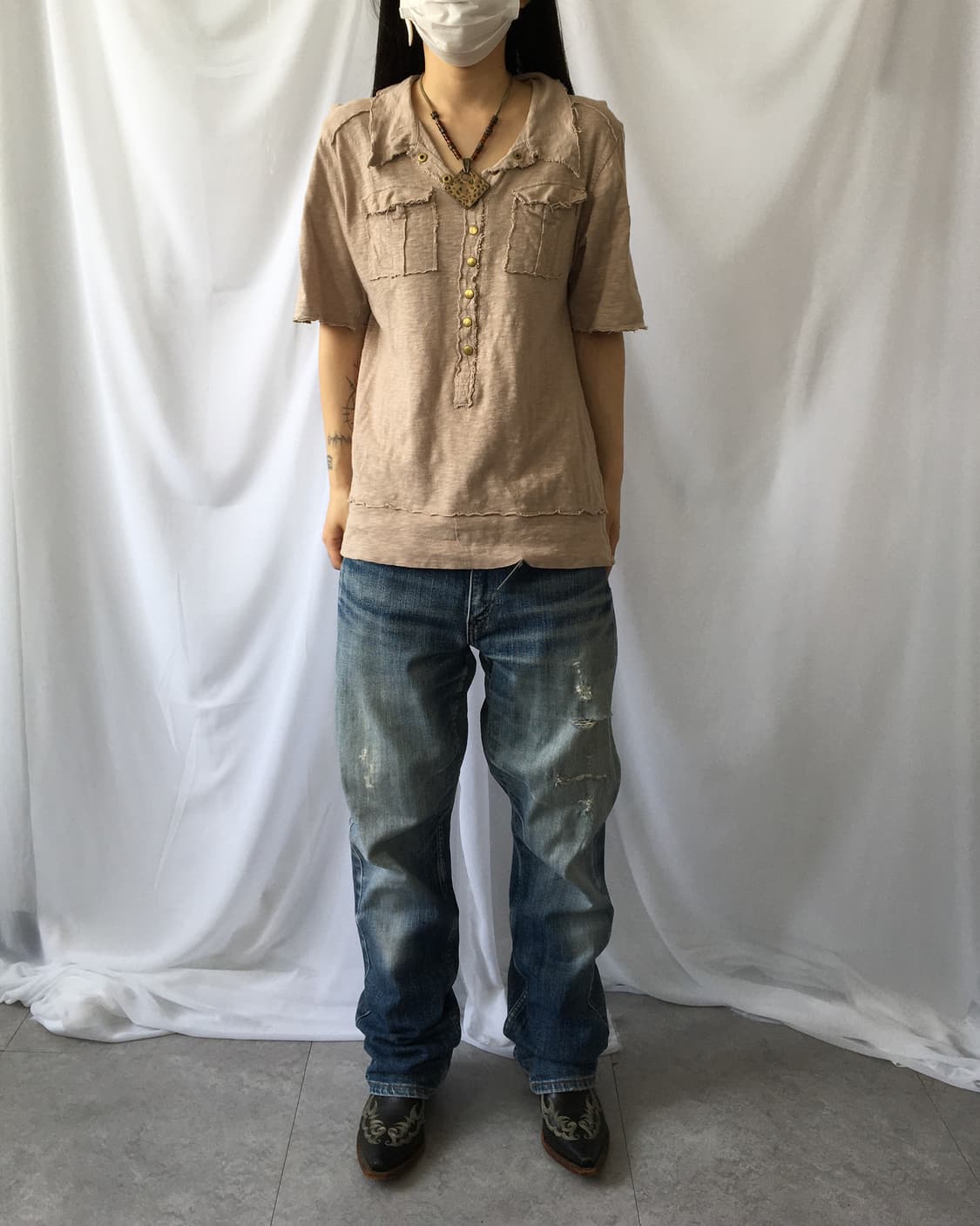 Grunge mood pocket pk t shirt 상품이미지1