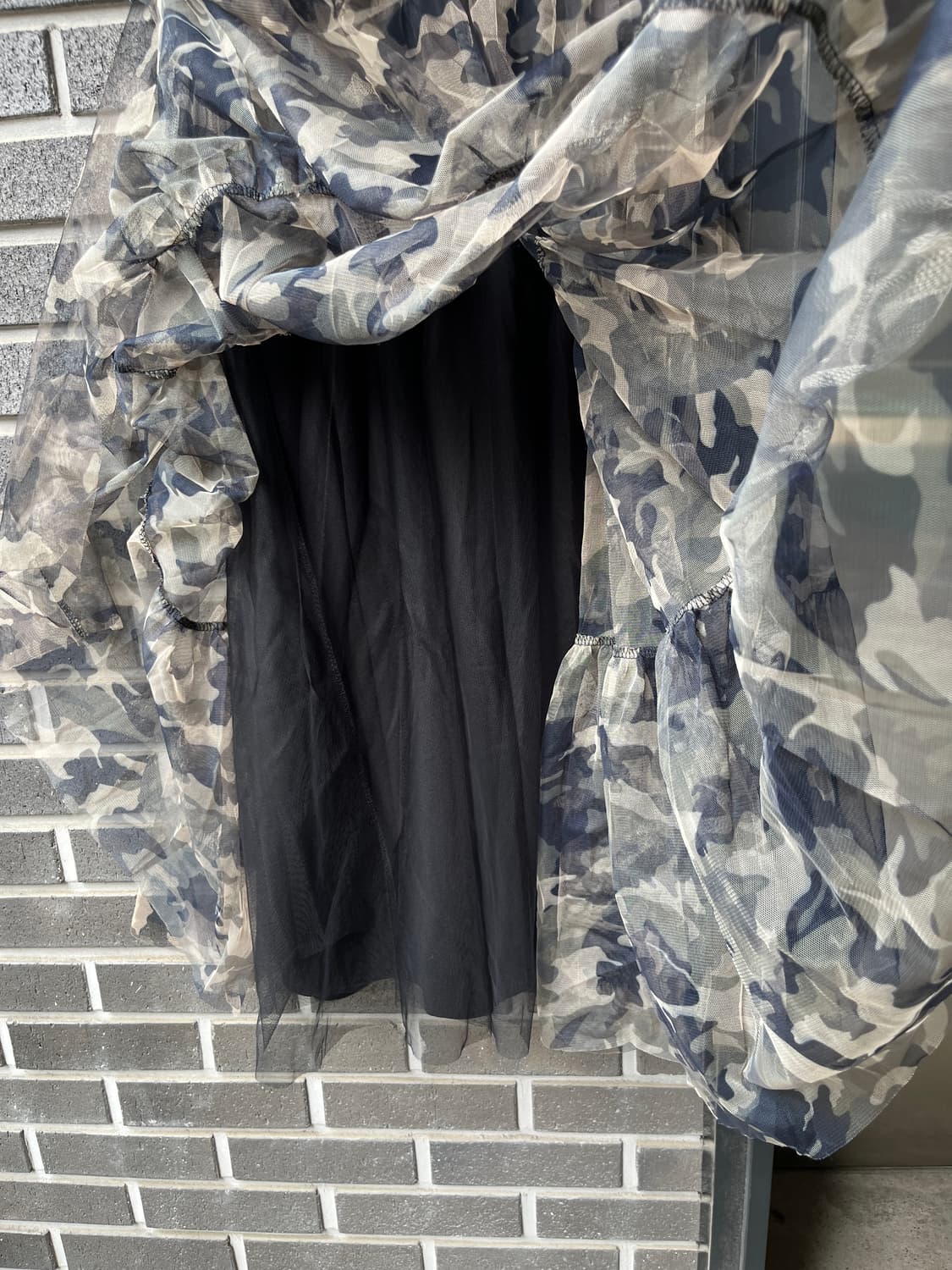 카모플라쥬 더블 튤 롱 스커트 상품이미지8