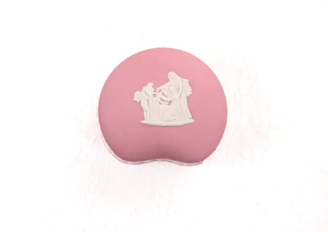 [영국엔틱] 웨지우드 제스퍼웨어 강낭콩 트킹켓박스 보석함_핑크 상품이미지2