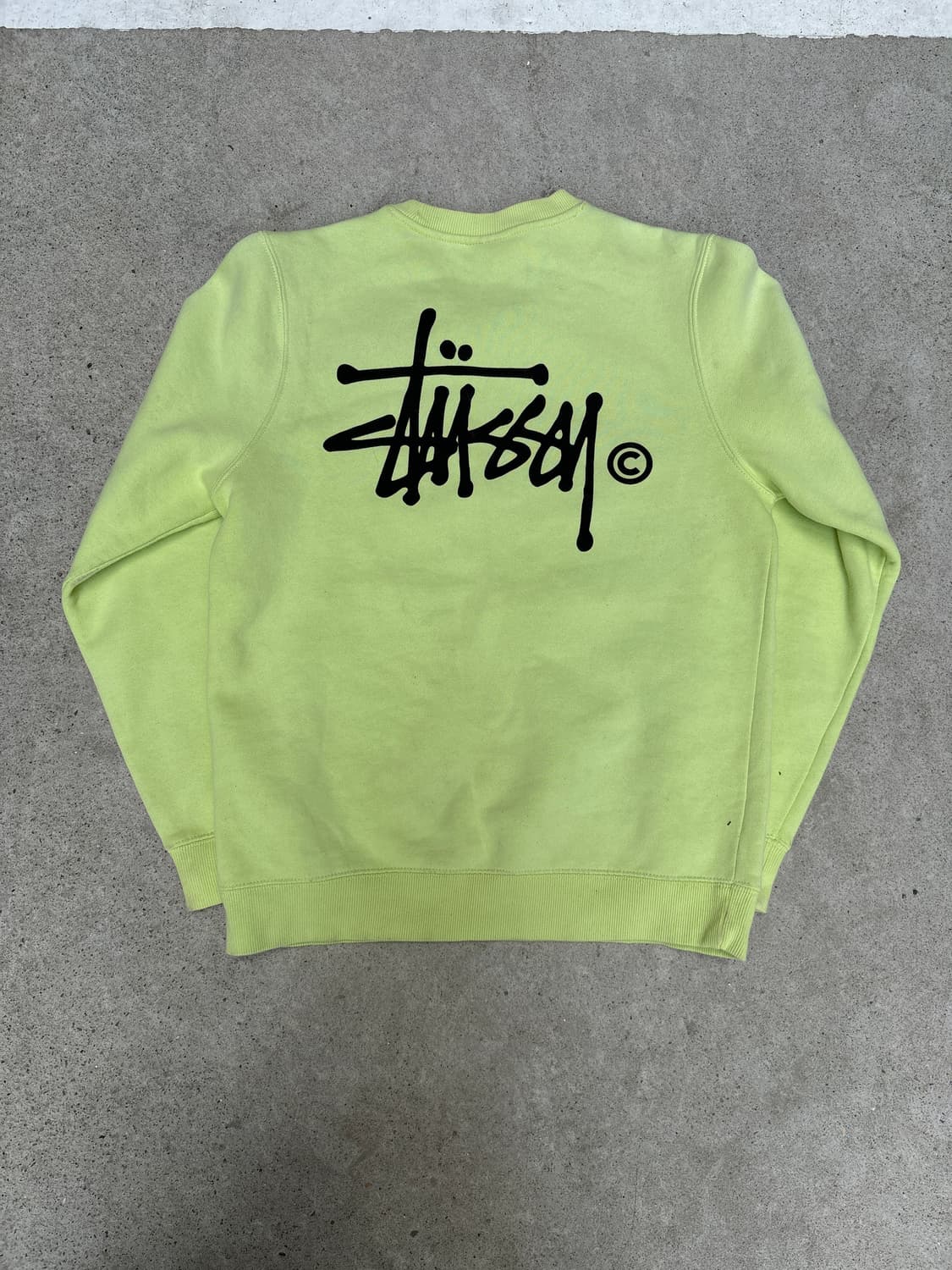 스투시 라임 백로고 맨투맨 상품이미지7