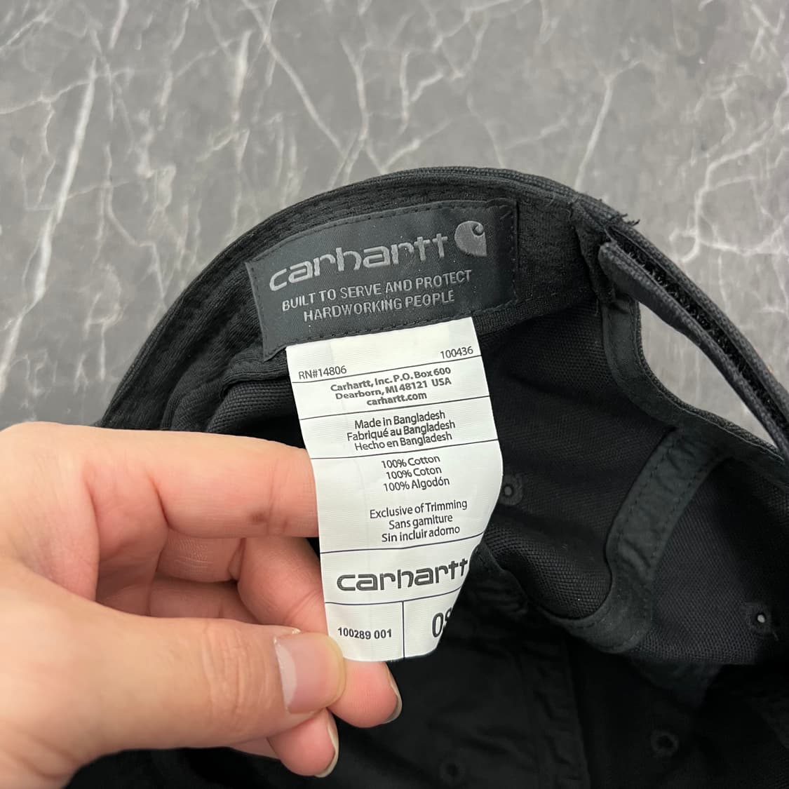 칼하트 사각로고 볼캡 상품이미지6